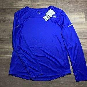 Blue adidas workout shirt